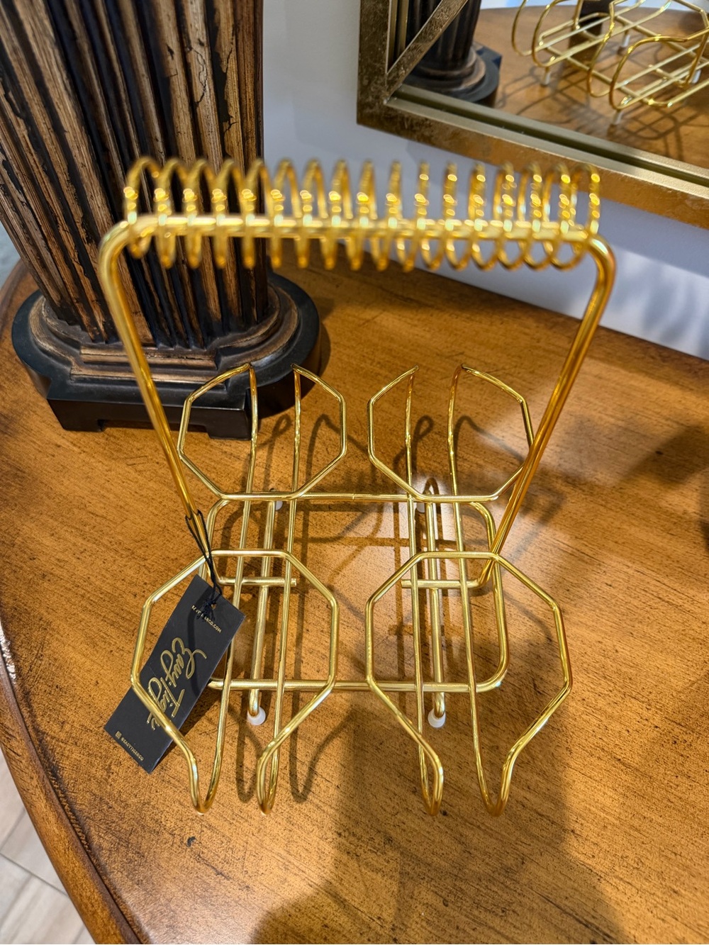 Easy Tiger Gold Color Metal Drink Caddy – 4 Holders